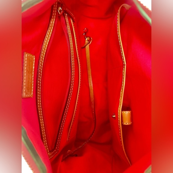 Dooney & Bourke Florentine Jacquard Side Pocket Hobo Bag in Tan Brown Orig COA - Picture 9 of 11